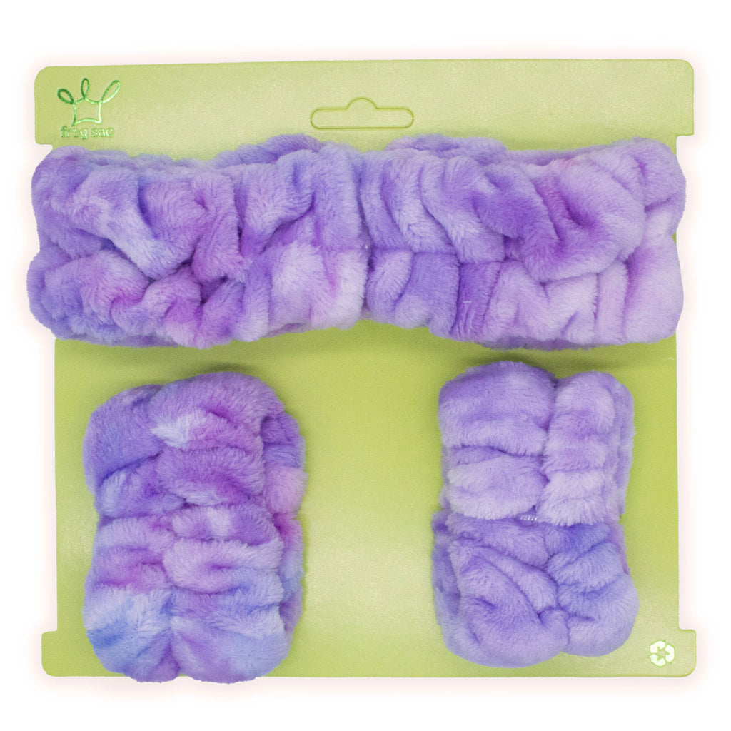 Spa Headband - Skincare Headband & Wristband Set: Cotton Candy Tie Dye