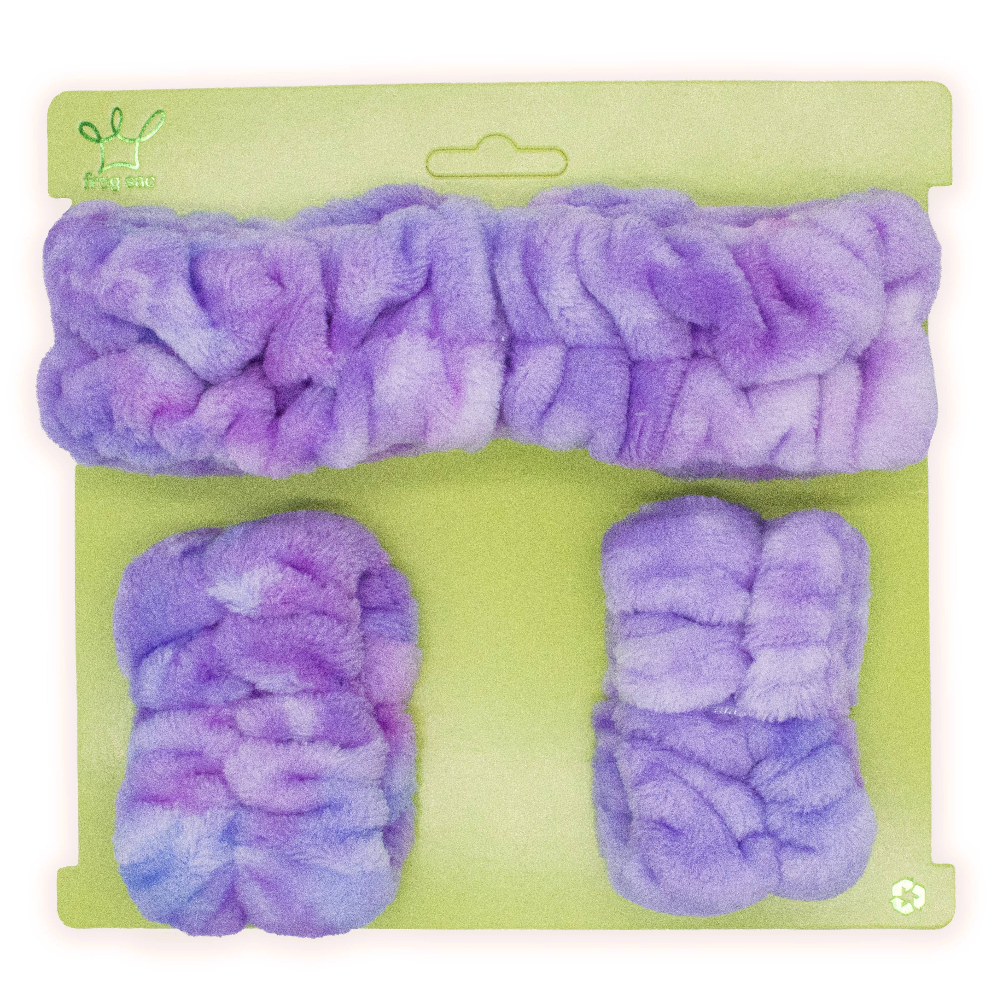 Spa Headband - Skincare Headband & Wristband Set: Cotton Candy Tie Dye