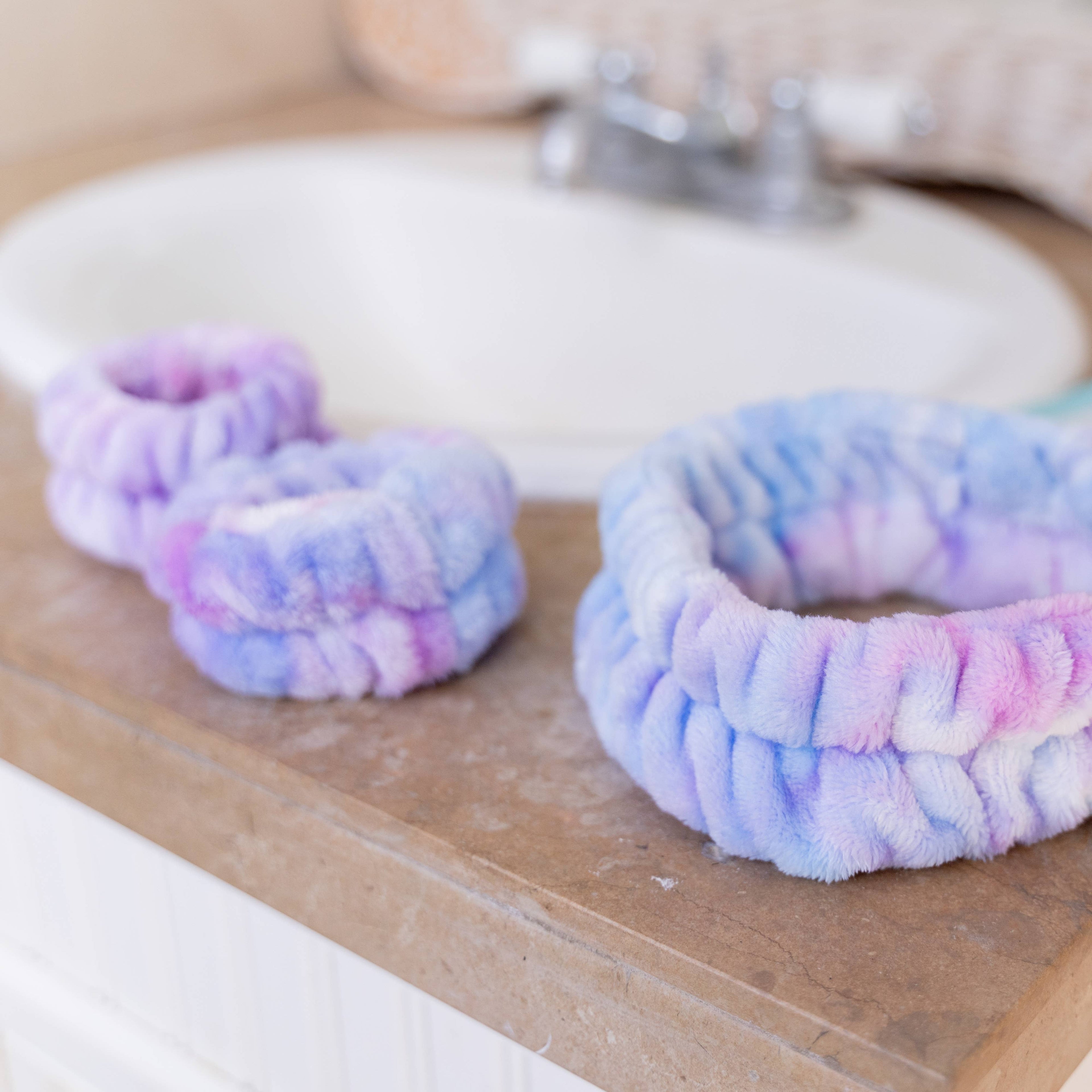Spa Headband - Skincare Headband & Wristband Set: Mint
