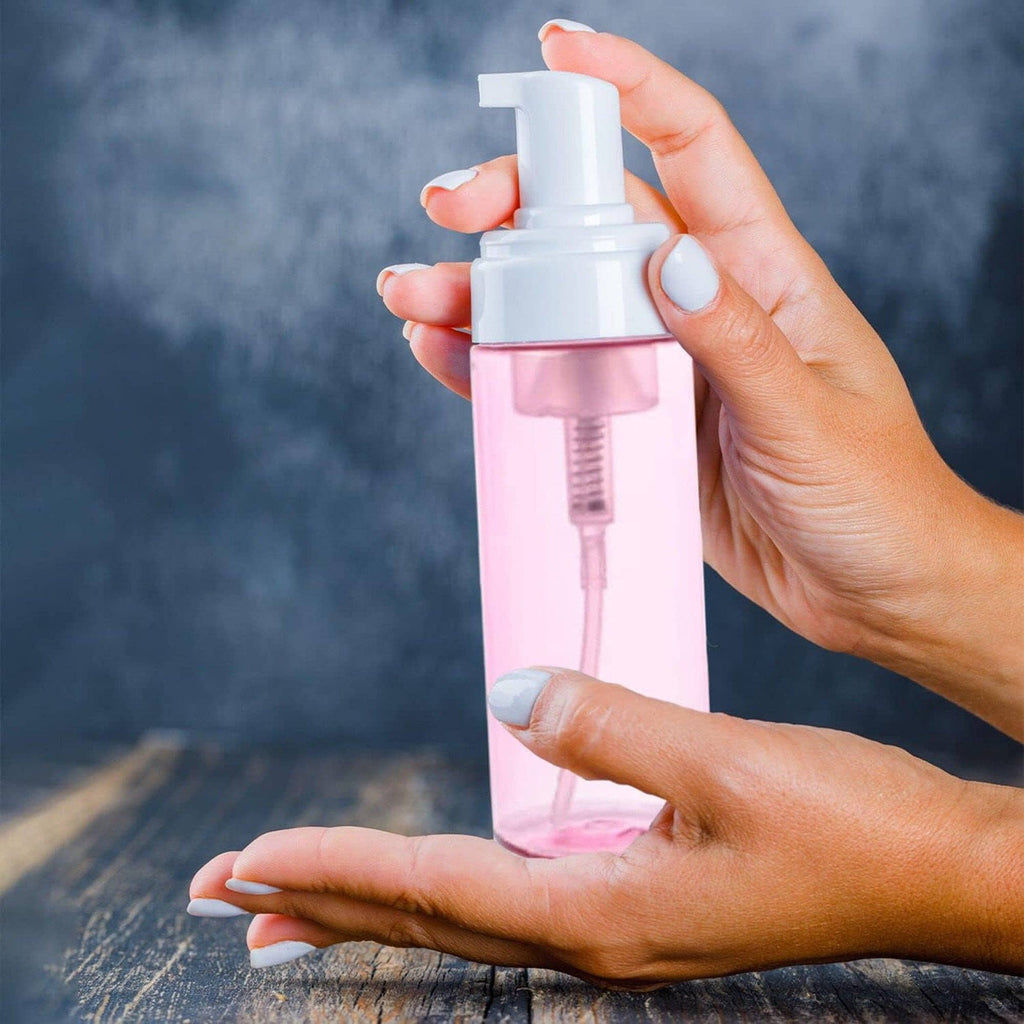 3-Pack Travel-Sized Foaming Pump Bottles - 100ml/3.3oz (Pink)