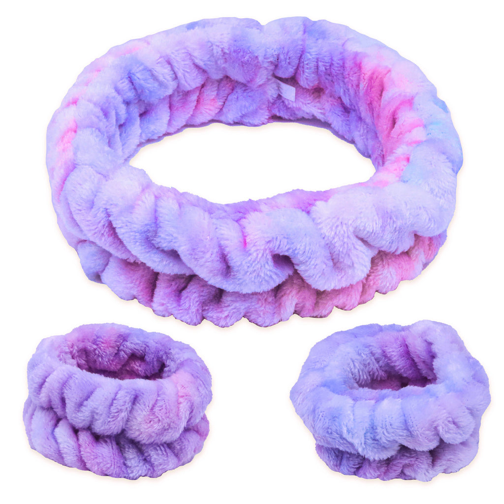 Spa Headband - Skincare Headband & Wristband Set: Mint